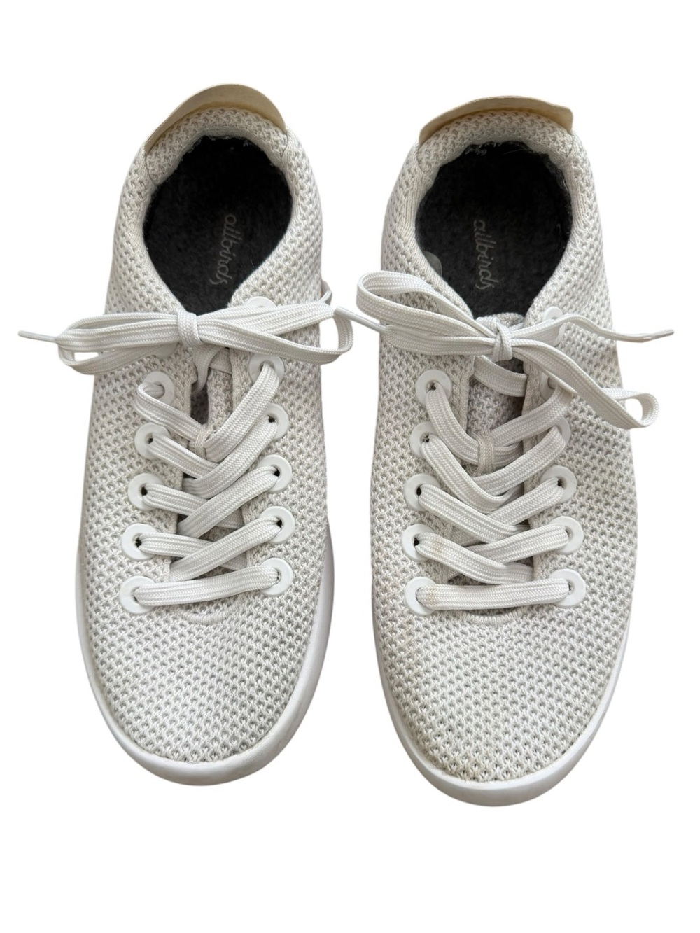 allbirds Women’s White Knit Runner Sneakers - Picture 6 of 6